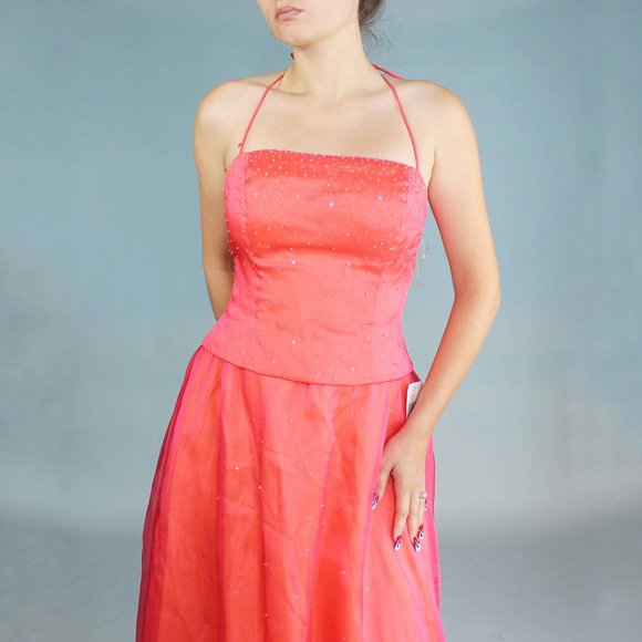 Zum Zum Dresses Vintage Y2k Shimmery Corset Prom Dress Deadstock